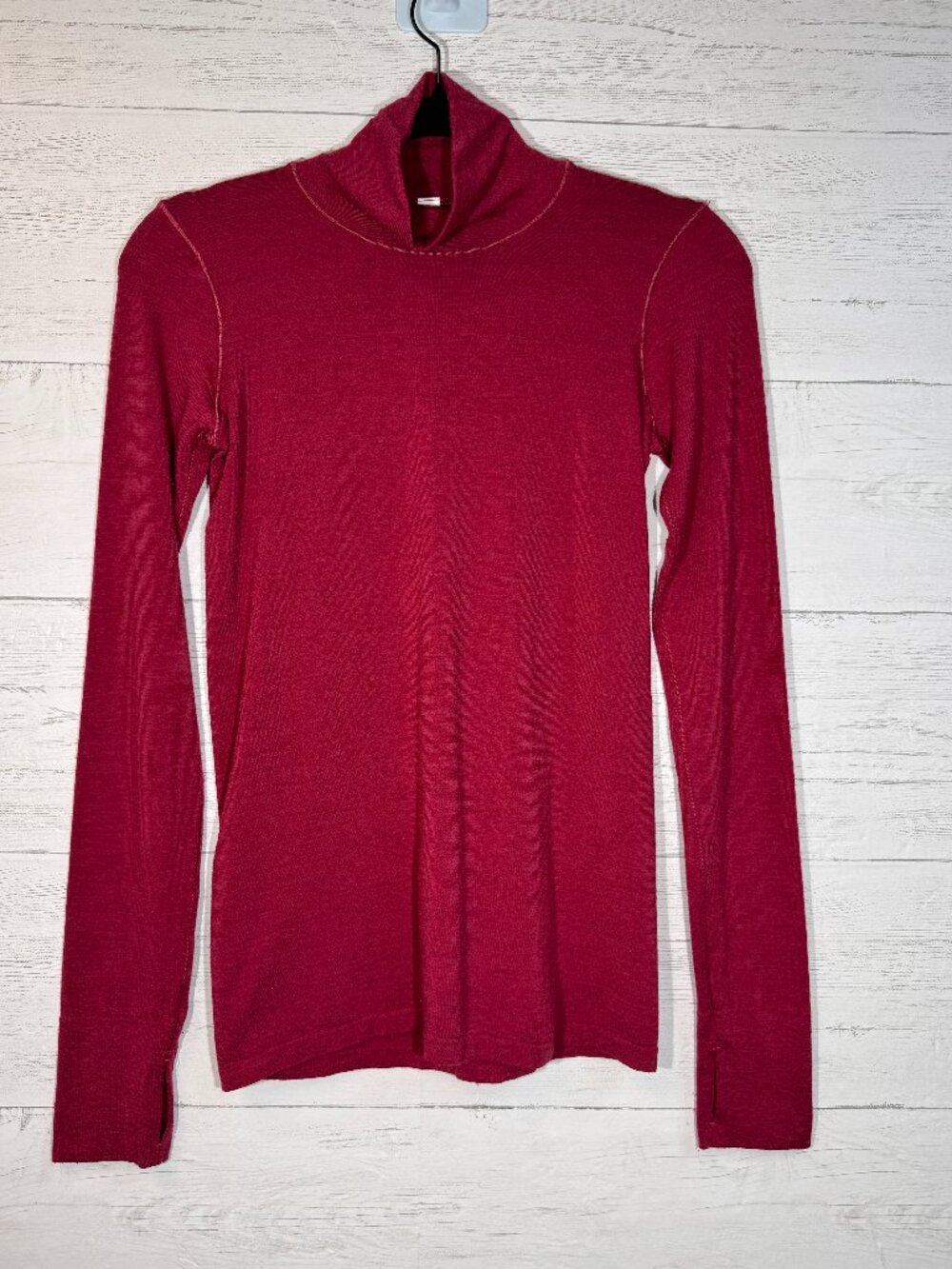 Athleta Foresthill Ascent Turtleneck Top in Merlot
